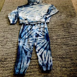 PINK tie dye sweatsuit